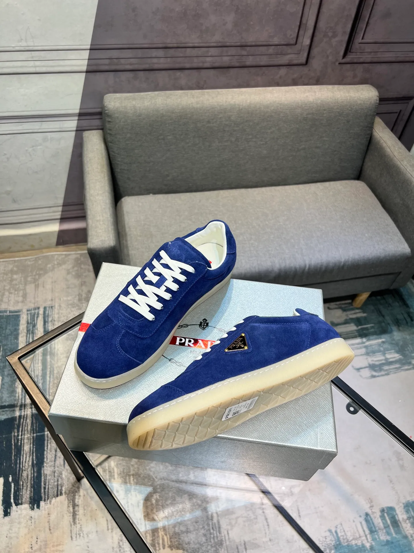 Men's shoes 💰540 [PRADA] Men's shoes are popular in the counter, official website synchronization, 1 high-quality shipment ✔️ Original frosted cowhide + cowhide lining, 1🆚1 replica, original sole, 38-45 (45 customized, non-refundable)